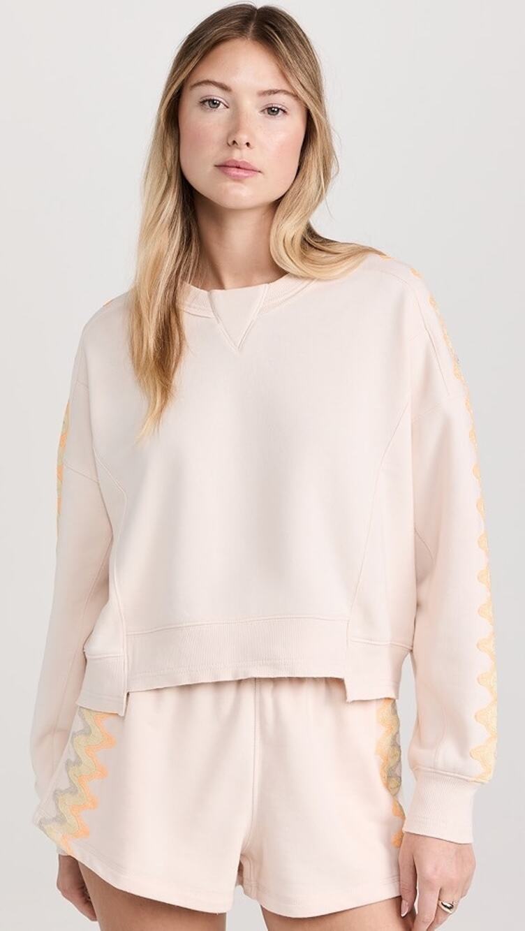 Free People FP Movement Feeling Wavy Intercept Pullover Sweatshirt Size S